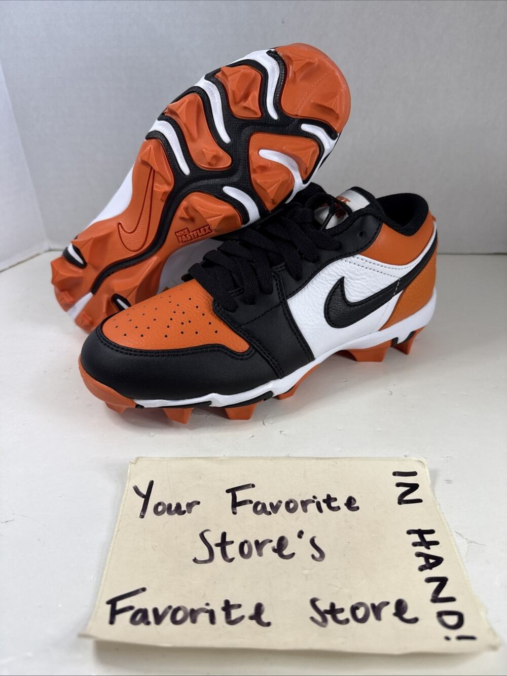 Jordan 1 Low Youth Multisport Cleat Starfish 5.5Y HF6885-801 Football Baseball